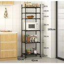 Prateleira Multiuso com 6 Suportes de Aço para Cozinha, Panelas e Outros Objetos - Organizador para Sala de Estar e Quarto.