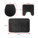 Conjunto de 3 tapetes de banheiro felpudos, antiderrapantes e hipoalergênicos