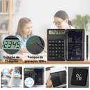 Mini calculadora de escritório com tela sensível ao toque e caneta stylus para caligrafia.