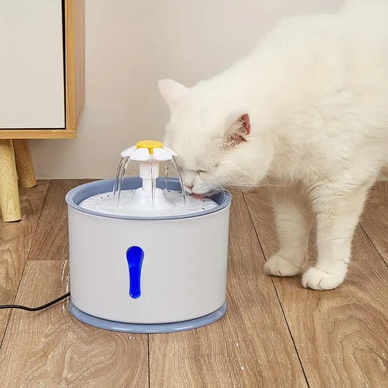 Fonte de água automática para gatos com filtro, 2,4L, para cães e gatos.