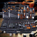 Kit de ferramentas multifuncional portátil para reparo de carros com 46 peças.