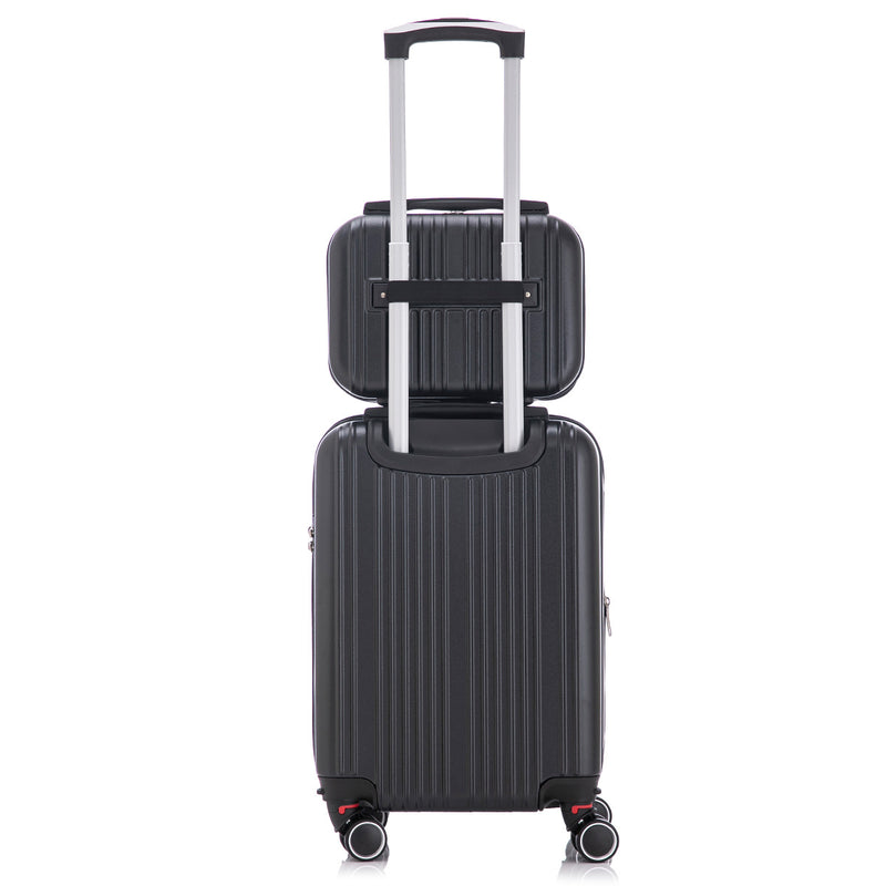 Conjunto de viagem de 10 kg com zíper, rodinhas duplas extensíveis 360° e certificação TSA.