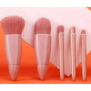 Conjunto de 5 pincéis de maquiagem com espelho super sofisticado.