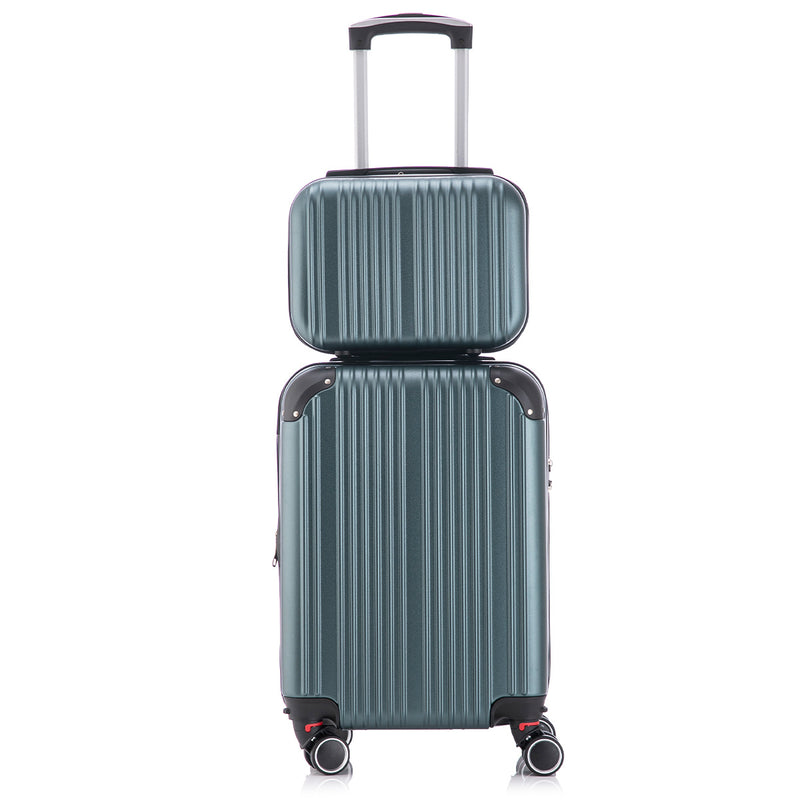 Conjunto de viagem de 10 kg com zíper, rodinhas duplas extensíveis 360° e certificação TSA.