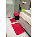 Tapetes de banho antiderrapantes de luxo para banheiro, conjunto de 3 peças, listrados.