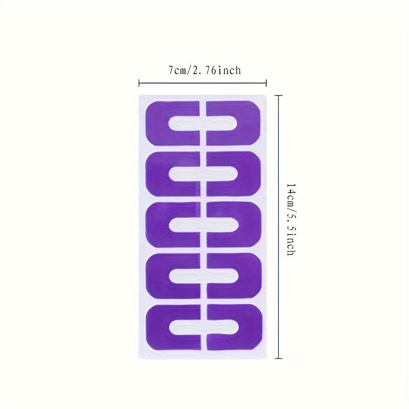 10 Protetores de Unha em Formato de U - Protetores de Cutícula de Látex para Manicures Sem Sujeira.