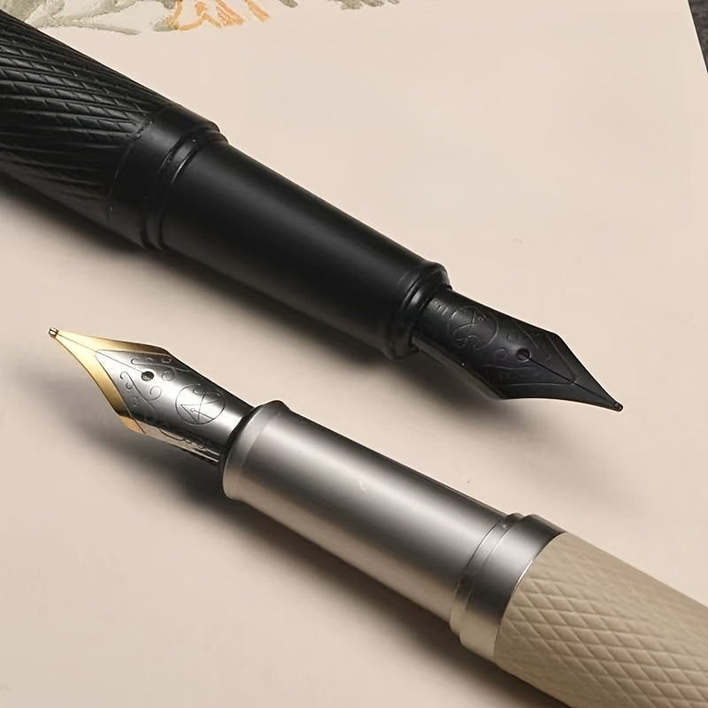 Caneta de Caligrafia Metálica com Ponta Fina e Conversor de Tinta - Ponta Recarregável de 3,4 mm.