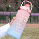 Conjunto de Garrafas de Água Motivacionais, 3,8 Litros com Adesivos de Lembrete, 2000ml + 900ml + 300ml.