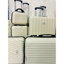 Mala de viagem grande com rodas giratórias 360°, feita de polipropileno.