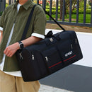 Mala de viagem grande com vários compartimentos e alça de ombro ajustável - Bolsa de viagem resistente em nylon.