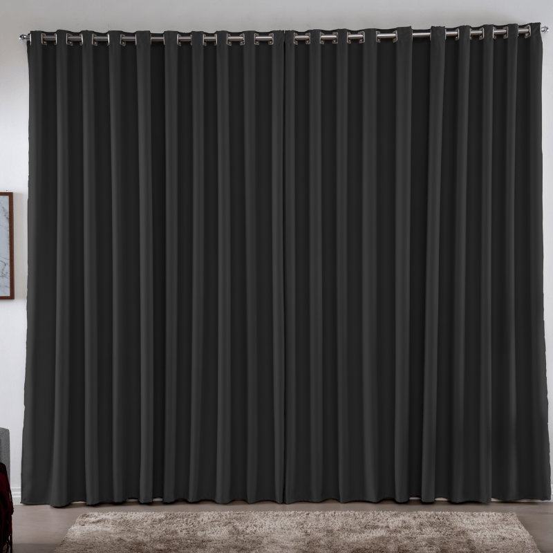 Cortina Blackout - Bloqueio de Luz 2,80 x 1,80, Dois Painéis com Ilhós Cromados.