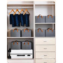 Kit com 8 organizadores de roupas dobradas, ideal para camisas íntimas e calças jeans.