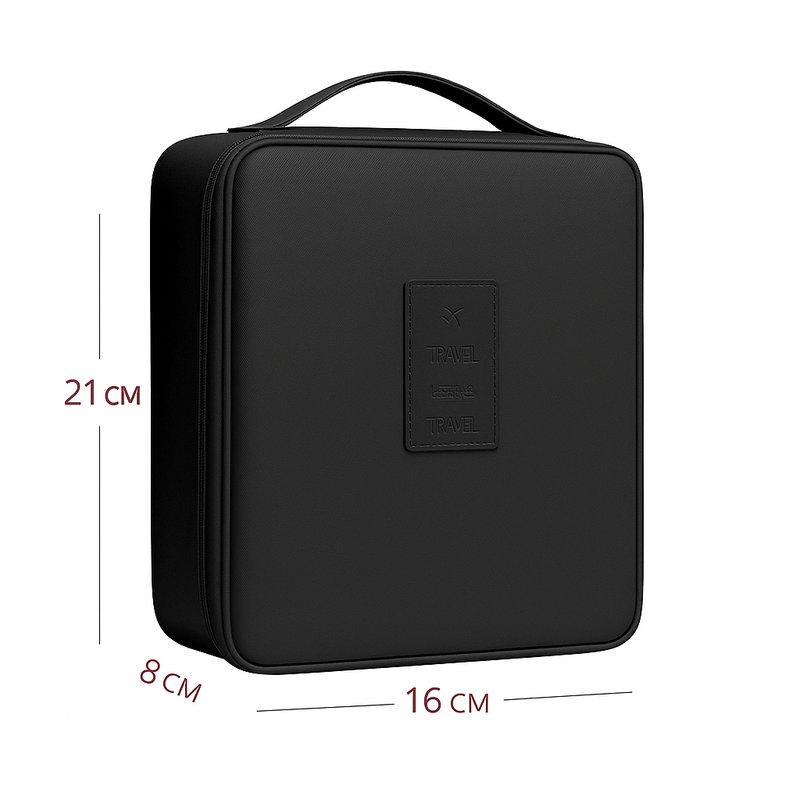 Organizador de viagem multifuncional portátil à prova d'água para maquiagem e cosméticos.