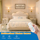 Conjunto de 2 luminárias de parede a bateria, douradas e recarregáveis, com lâmpadas magnéticas removíveis e controle remoto.