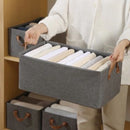 Kit com 8 organizadores de roupas dobradas, ideal para camisas íntimas e calças jeans.