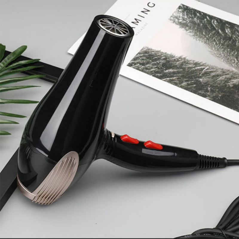 Secador de cabelo profissional 127V 220V 6000W com 2 pentes e 2 bicos, silencioso, íons negativos, proteção contra superaquecimento, alta potência.