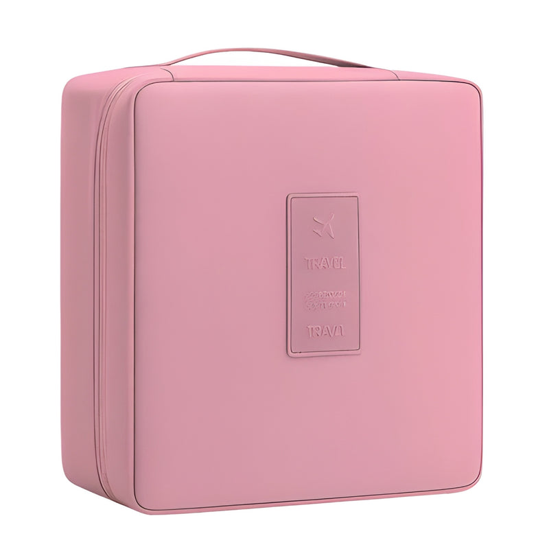 Organizador de viagem multifuncional portátil à prova d'água para maquiagem e cosméticos.