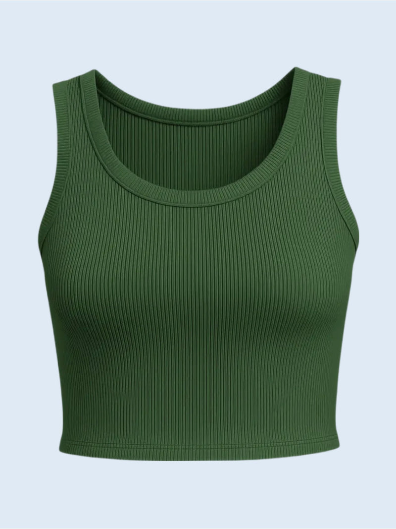 Top cropped canelado premium em 10 cores.