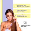 Escova modeladora e chapinha portátil bivolt 2 em 1, prática e eficiente.