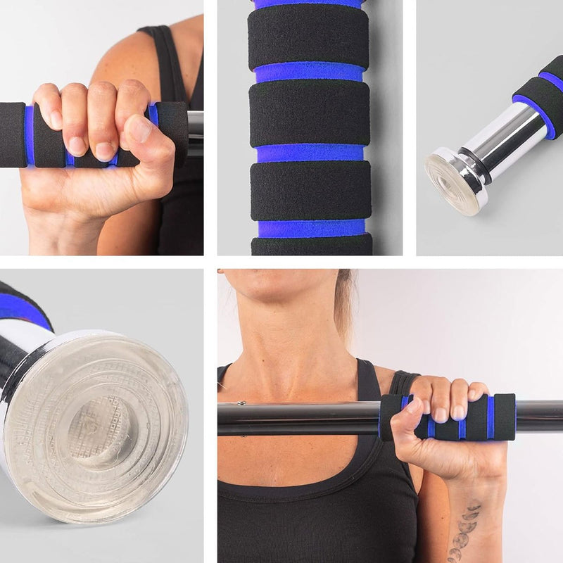 Barra de exercícios ajustável para porta, de 64 a 100 cm.