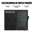 Mini calculadora de escritório com tela sensível ao toque e caneta stylus para caligrafia.
