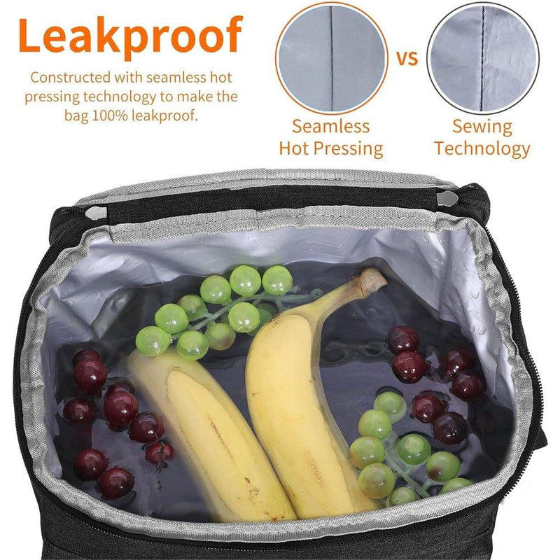 Mochila resistente em tecido Oxford com isolamento térmico, grande capacidade, à prova de vazamentos, portátil, com bolsa de gelo.