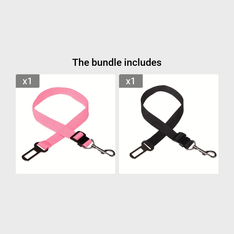 1 unidade de cinto de segurança ajustável para carro, para cães e gatos.