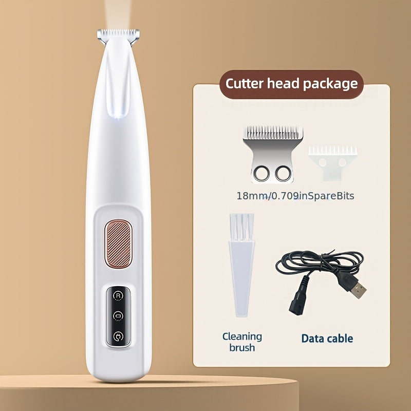 Tesoura elétrica leve para tosa de animais de estimação, projetada para aparar pelos de cães e gatos, silenciosa.