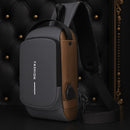 Pochete Transversal COR: CINZA, Antifurto com Fecho Impermeável Tecido Macio Unissex Casual.