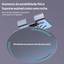 Suporte de metal para celular/tablet, suporte de mesa dobrável e giratório 360 graus, alta estabilidade.