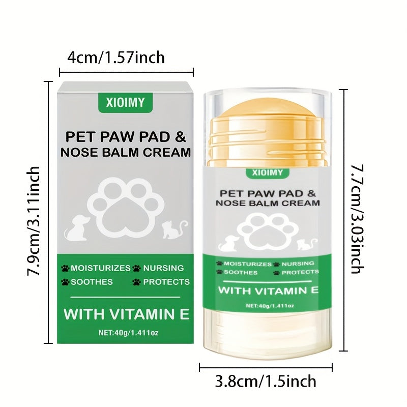 Creme hidratante em bastão para cães e gatos, suaviza rachaduras ressecadas, hidratação profunda para patas e focinhos de animais de estimação.