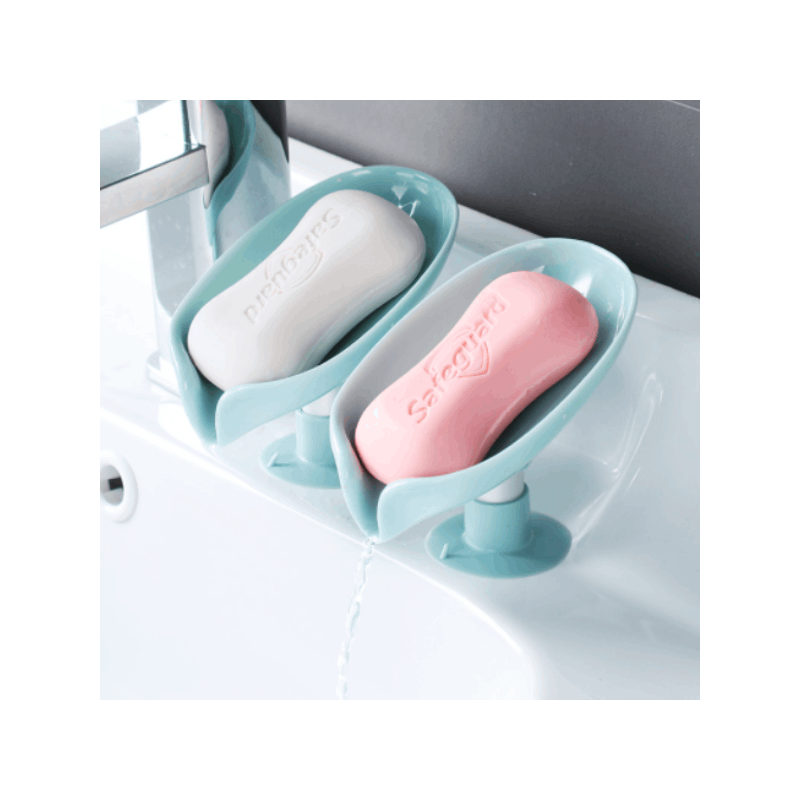 Saboneteira minimalista e criativa com ventosa – Organizador para banheiro e cozinha.