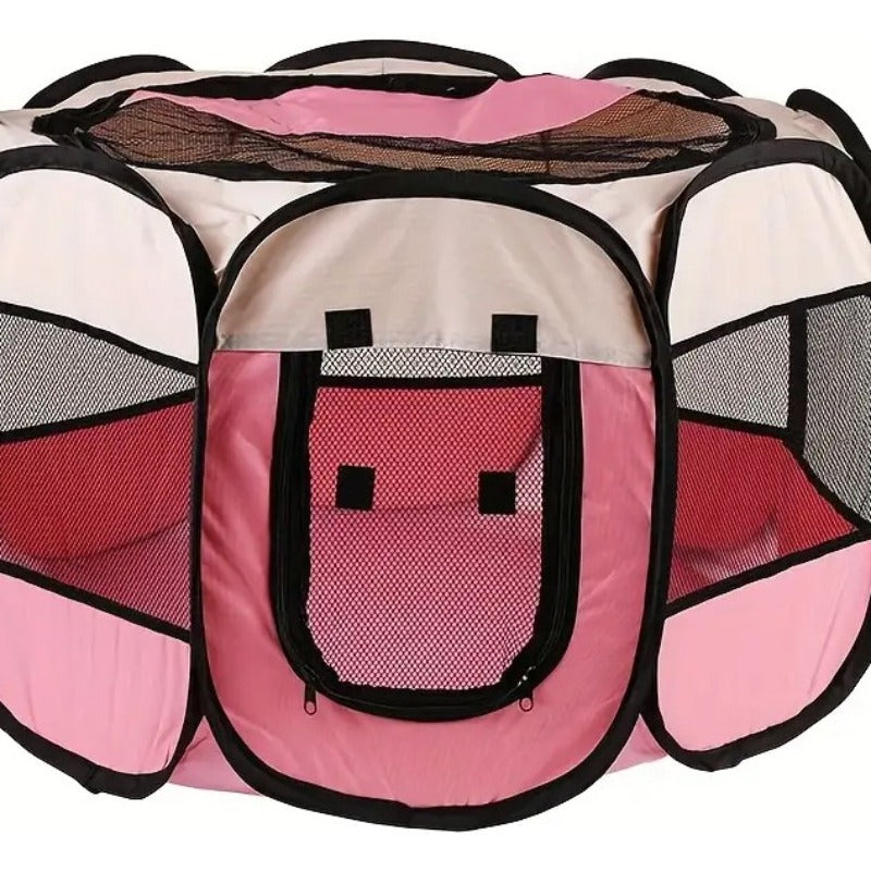 Casinha dobrável grande para cães, 114 x 114 x 58 cm.