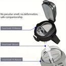 Garrafa de água à prova de vazamentos com canudo e tampa para beber direto, reutilizável, isolada, com capa de armazenamento e alça.