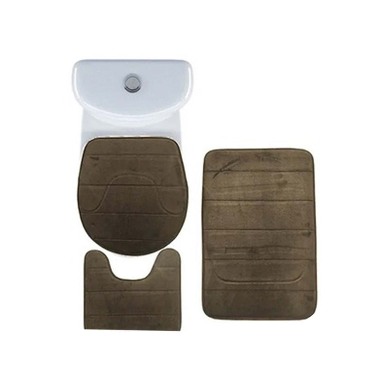 Conjunto de 3 tapetes de banheiro felpudos, antiderrapantes e hipoalergênicos