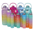 Conjunto de Garrafas de Água Motivacionais, 3,8 Litros com Adesivos de Lembrete, 2000ml + 900ml + 300ml.