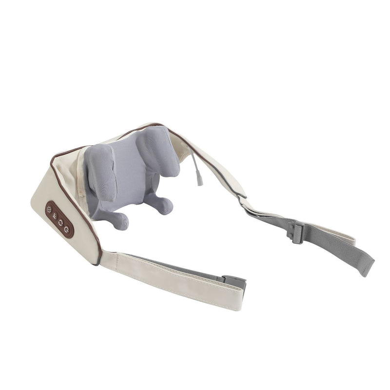 Massageador de pescoço inteligente com compressão sem fio, alívio da dor com compressa quente, multifuncional.