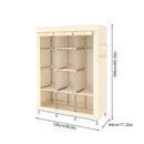 Guarda-roupa dobrável de peça única, possui alta capacidade de carga, fácil instalação.