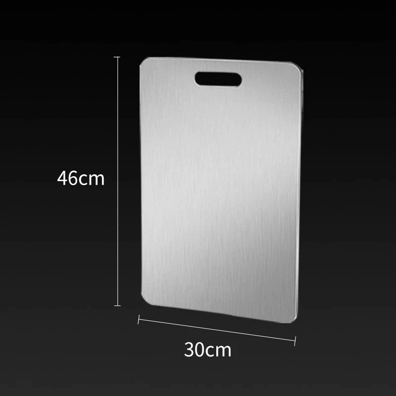 Tábua de corte de aço inoxidável.