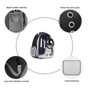 Mochila transparente com visão panorâmica para transporte de animais de estimação, ideal para cães e gatos – confortável e prática.