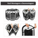 Casinha dobrável grande para cães, 114 x 114 x 58 cm.