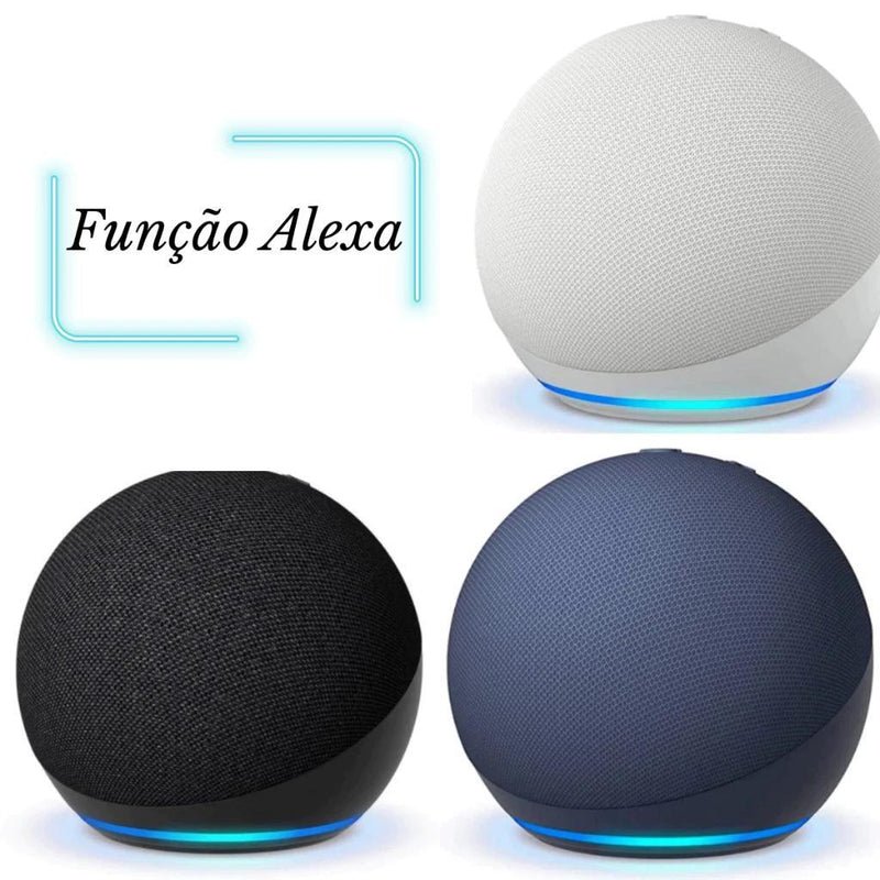 Caixa de som Bluetooth original de 5W com LED colorido, portátil, compatível com Alexa, rádio FM e USB.