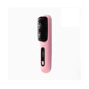 Escova Alisadora sem fio com visor digital – Recarregável, portátil e rápida.