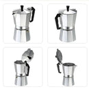 Cafeteira Italiana, Jarra de Alumínio Premium para Espresso de 150ml ou 300ml, Mantém a Temperatura.