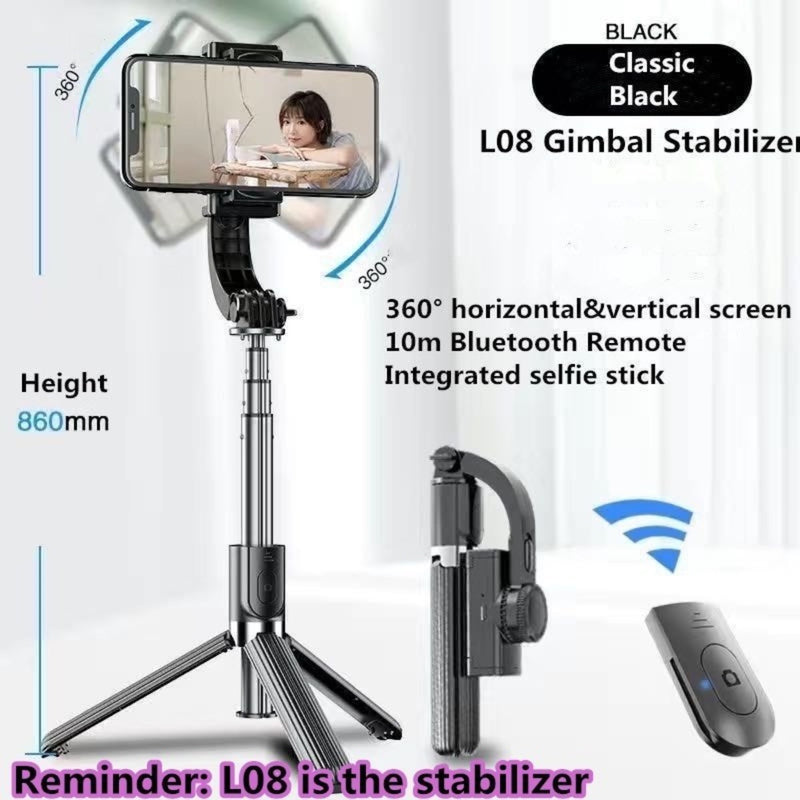 Estabilizador Gimbal Bastão de Selfie Tripé Bluetooth 4.0 Sem Fio.