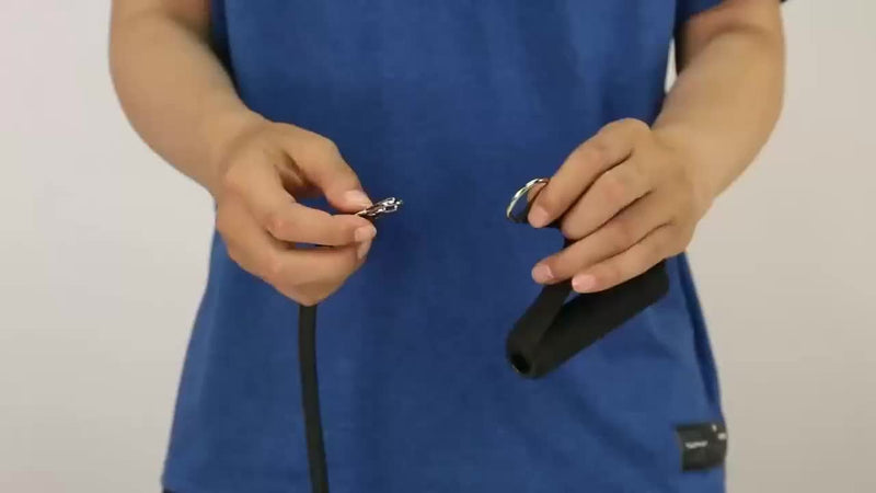 Conjunto de 11 faixas de resistência reforçadas, com 6 faixas codificadas por cores.