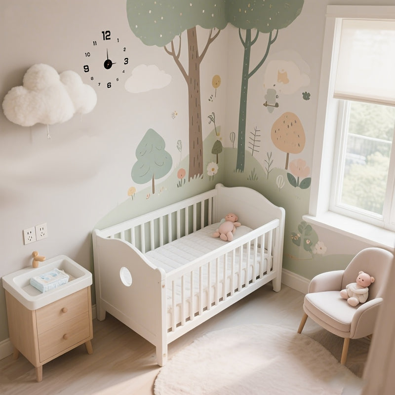 Relógio de parede estilo nórdico, Pilha vendida separadamente.