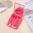 Kit com 5 pincéis de maquiagem e espelho super sofisticado.