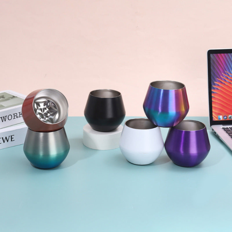 Copo térmico 2 em 1 em aço inoxidável para bebidas e drinks.