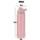 Garrafa térmica em aço inoxidável com design portátil, vedação à prova de vazamentos, 6000ml.